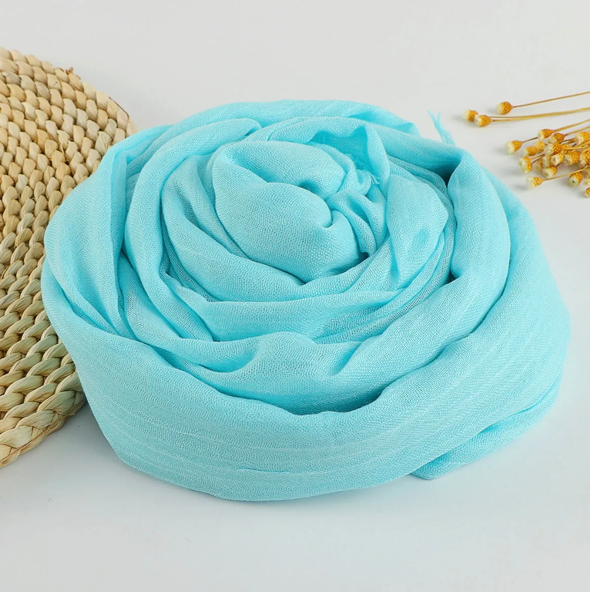 Zen Cotton and Linen Meditation Scarf - Embrace Serenity in 37 Colors